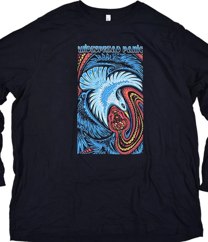 Liquid Blue Long Sleeve Men Dove And Snake Long Sleeve Navy TShirt