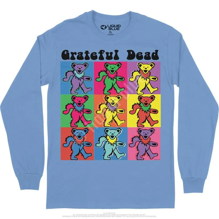Liquid Blue Long Sleeve Men Hollywood Bears Long Sleeve TShirt