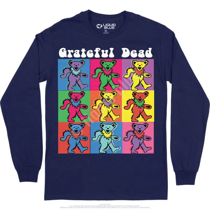 Liquid Blue Long Sleeve Men Hollywood Bears Long Sleeve TShirt