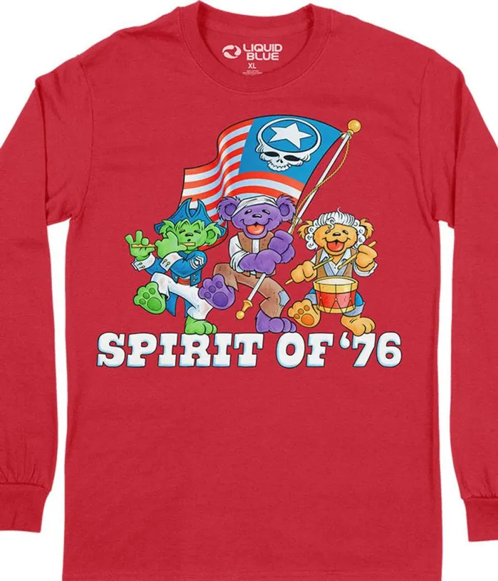 Liquid Blue Long Sleeve Men Spirit Of 76 Long Sleeve TShirt