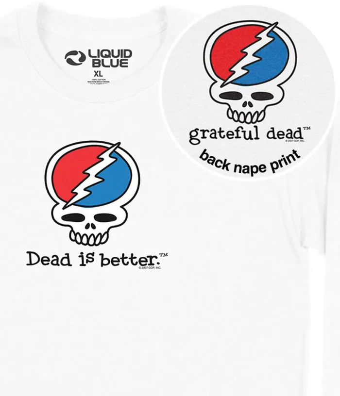 Liquid Blue Long Sleeve Men Steal Your Face Dead Is Better Long Sleeve TShirt