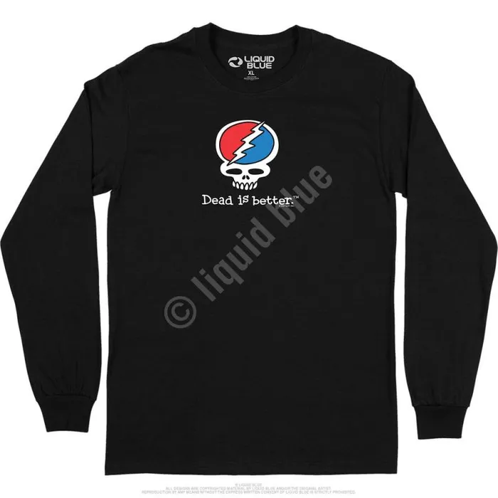 Liquid Blue Long Sleeve Men Steal Your Face Dead Is Better Long Sleeve TShirt