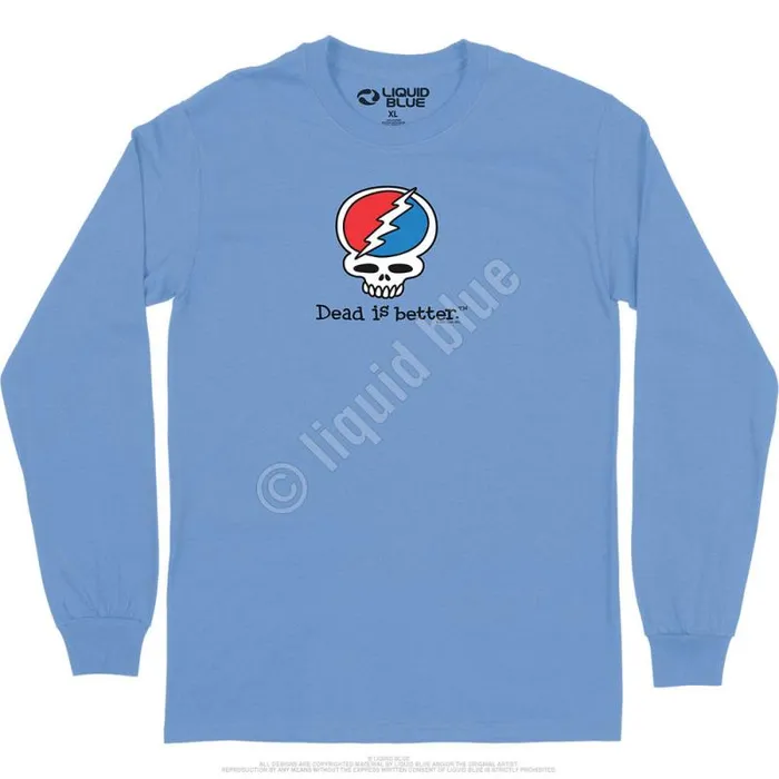 Liquid Blue Long Sleeve Men Steal Your Face Dead Is Better Long Sleeve TShirt