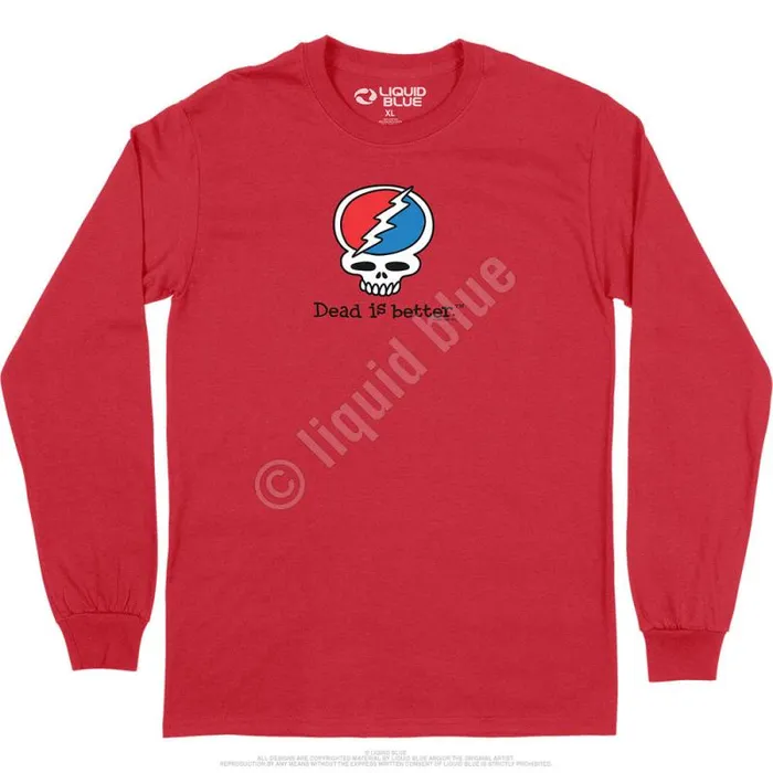 Liquid Blue Long Sleeve Men Steal Your Face Dead Is Better Long Sleeve TShirt