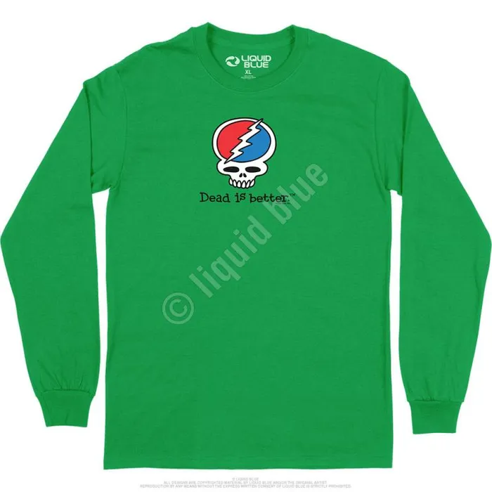 Liquid Blue Long Sleeve Men Steal Your Face Dead Is Better Long Sleeve TShirt