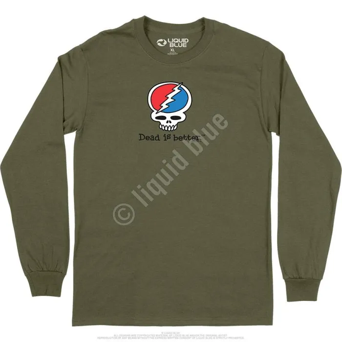 Liquid Blue Long Sleeve Men Steal Your Face Dead Is Better Long Sleeve TShirt
