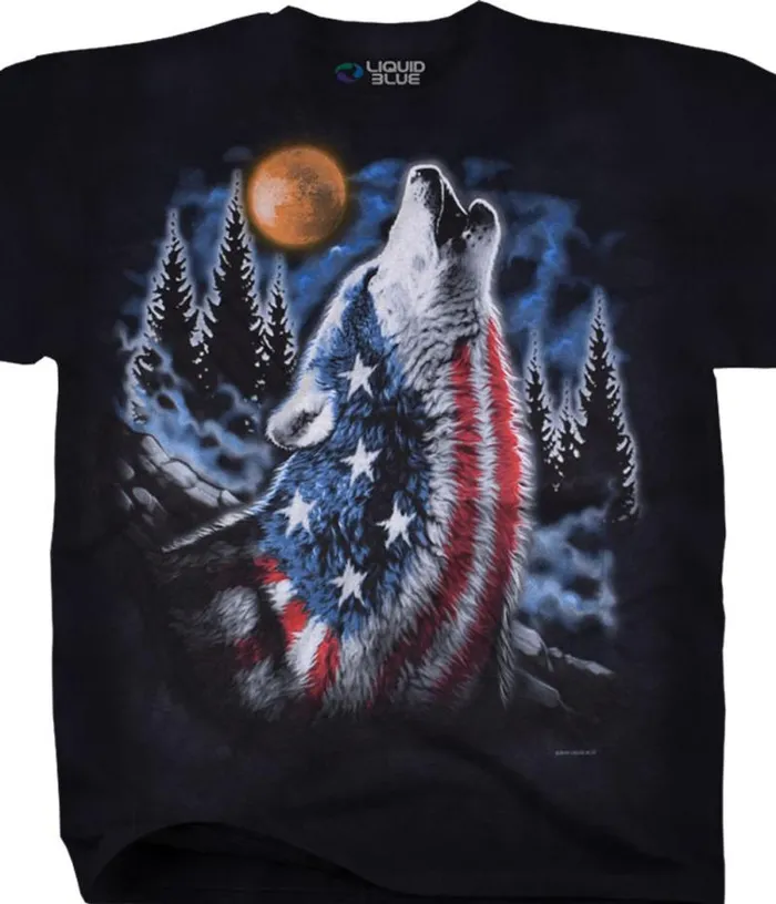 Liquid Blue TShirt Men American Howl TieDye TShirt