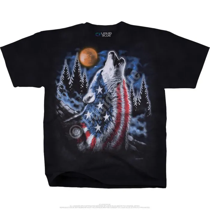 Liquid Blue TShirt Men American Howl TieDye TShirt