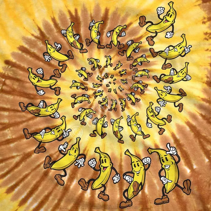 Liquid Blue TShirt Men Banana Spiral TieDye TShirt