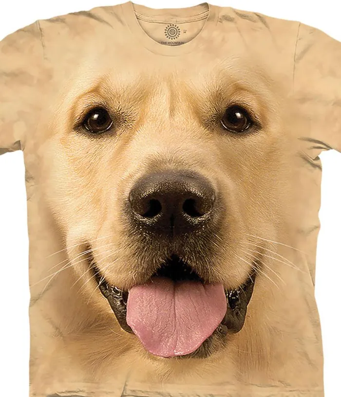 Liquid Blue TShirt Men Big Face Golden Classic Cotton TShirt