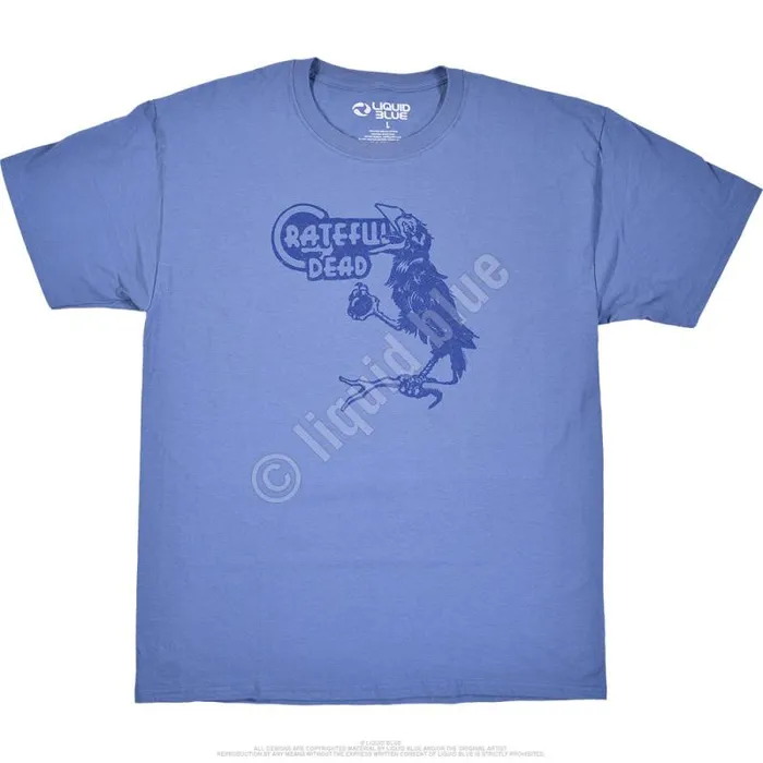 Liquid Blue TShirt Men Bird Song Blue TShirt