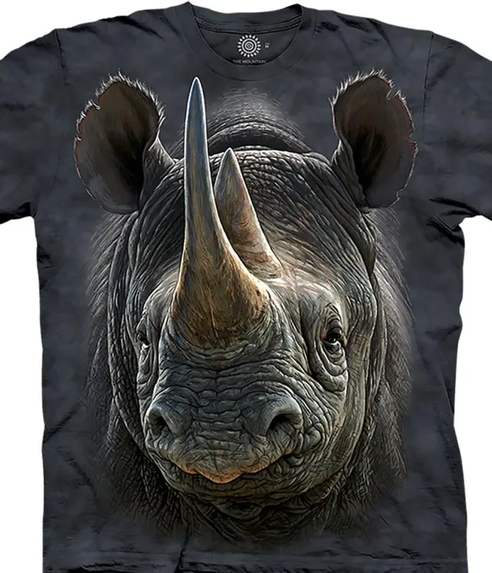 Liquid Blue TShirt Men Black Rhino Classic Cotton TShirt