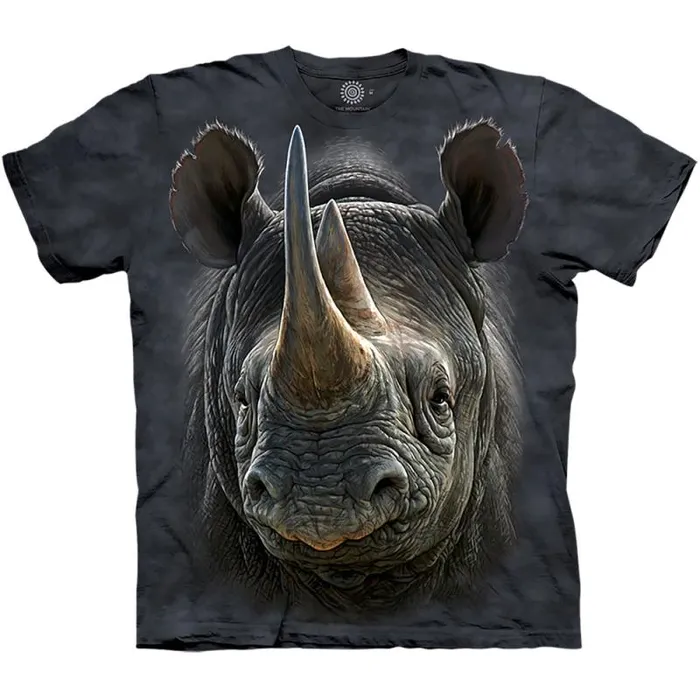 Liquid Blue TShirt Men Black Rhino Classic Cotton TShirt