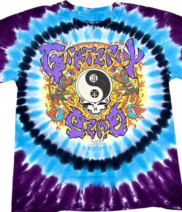 Liquid Blue TShirt Men Chinese New Year TieDye TShirt