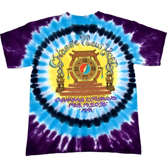 Liquid Blue TShirt Men Chinese New Year TieDye TShirt