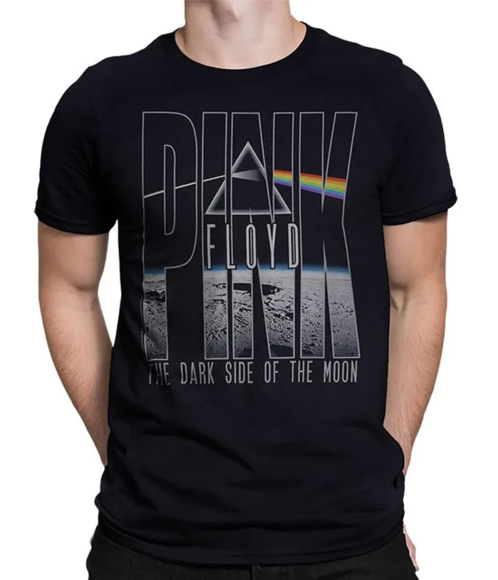 Liquid Blue TShirt Men Dark Side Orbit Black TShirt