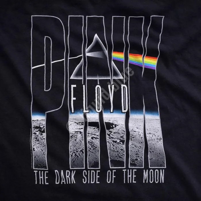 Liquid Blue TShirt Men Dark Side Orbit Black TShirt