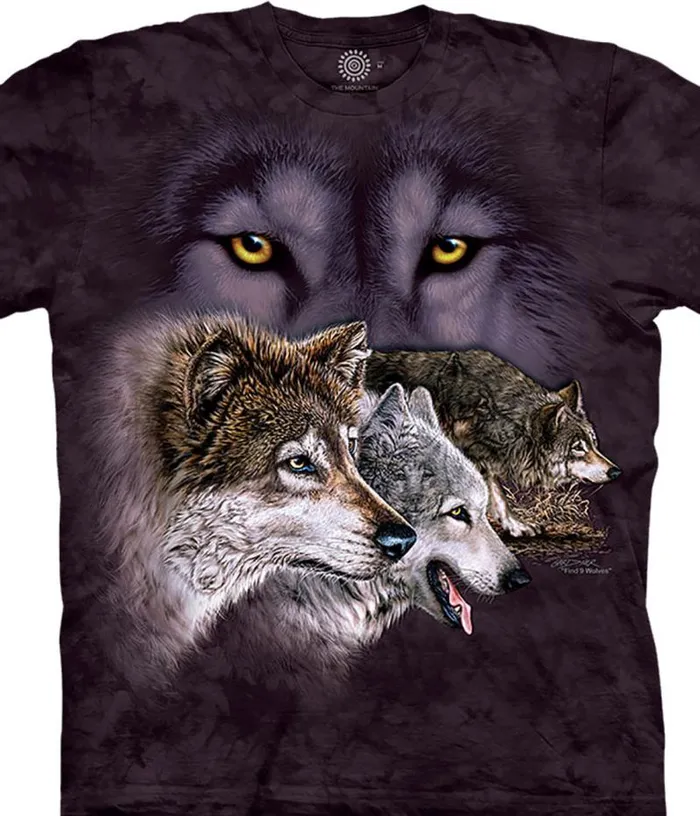 Liquid Blue TShirt Men Find 9 Wolves Classic Cotton TShirt
