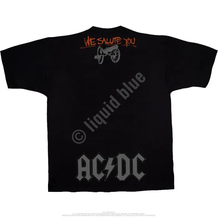 Liquid Blue TShirt Men For Those About To Rock Black TShirt