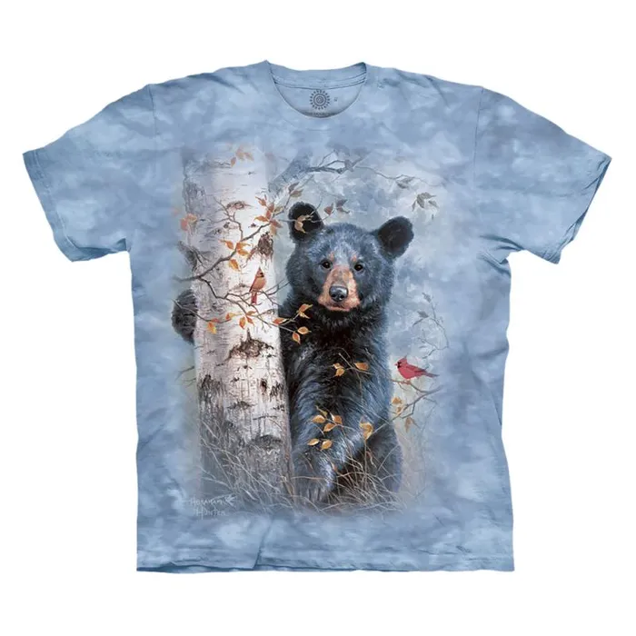 Liquid Blue TShirt Men Forest Friends Classic Cotton TShirt