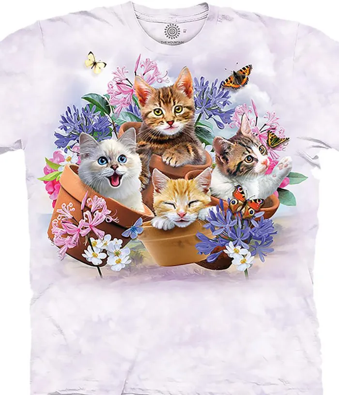 Liquid Blue TShirt Men Garden Wonders Classic Cotton TShirt