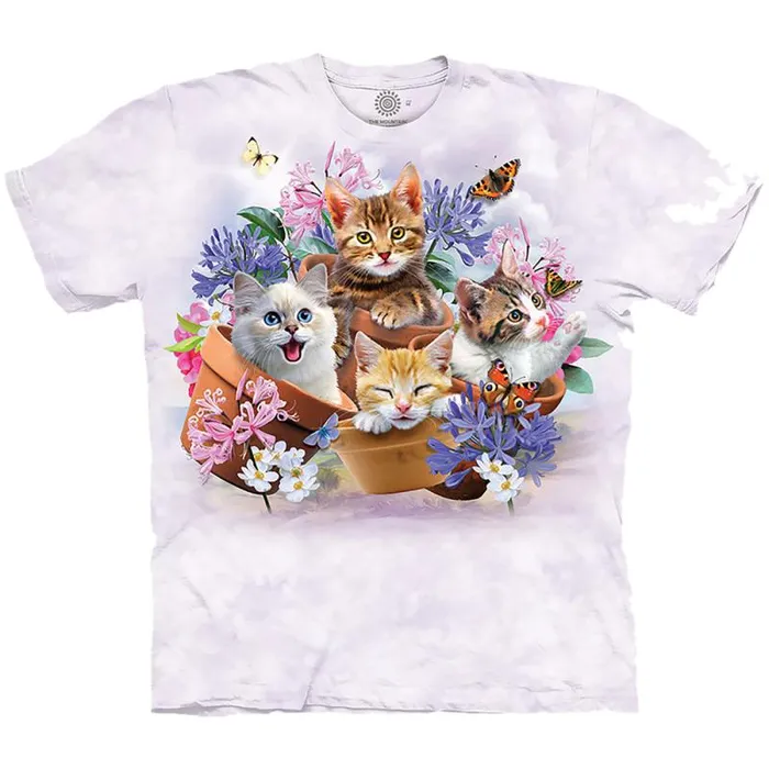 Liquid Blue TShirt Men Garden Wonders Classic Cotton TShirt