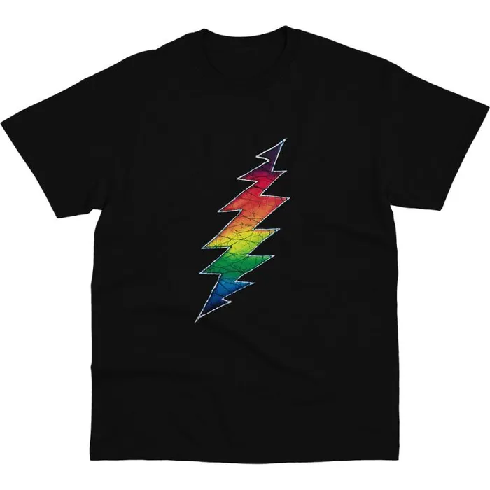 Liquid Blue TShirt Men GD Lightning Bolt Black TShirt