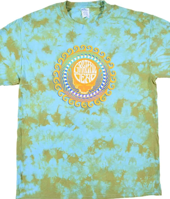 Liquid Blue TShirt Men GD Orange Sunshine TieDye TShirt