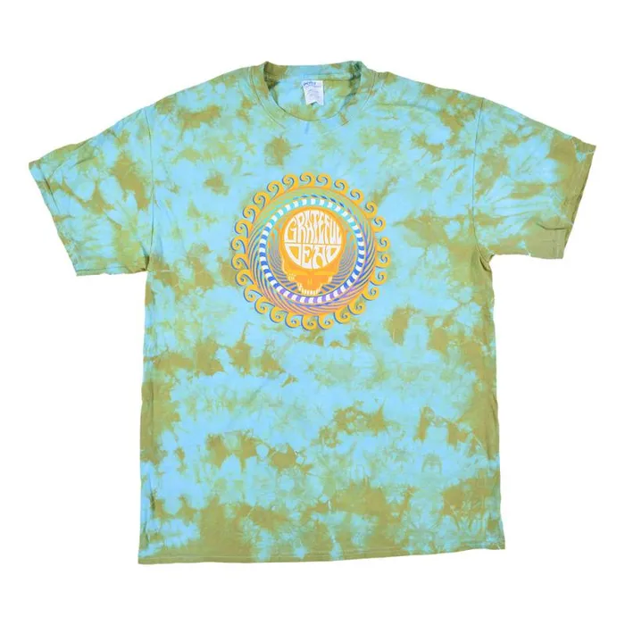 Liquid Blue TShirt Men GD Orange Sunshine TieDye TShirt