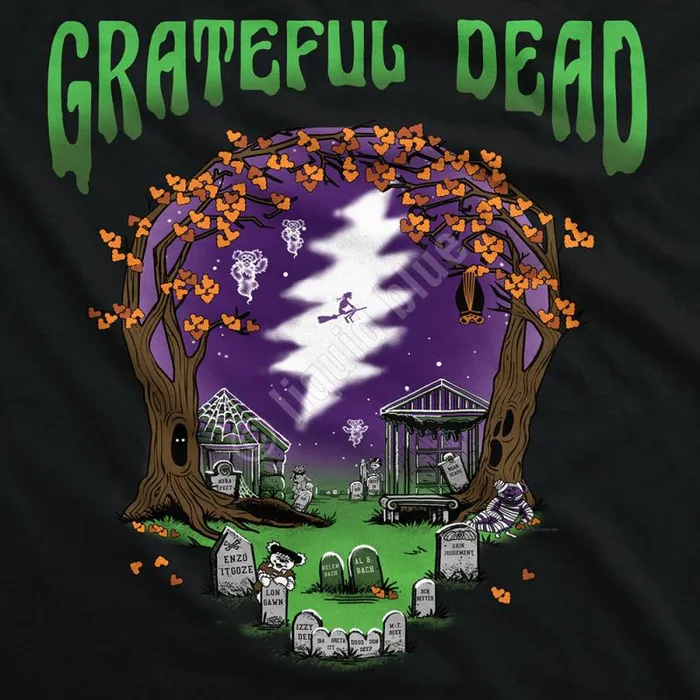 Liquid Blue TShirt Men Grateful Graveyard Black TShirt