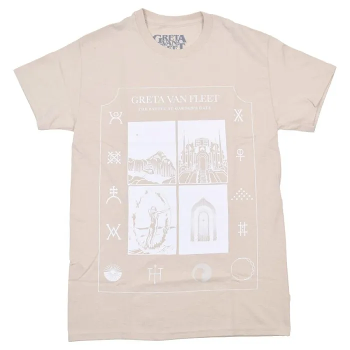 Liquid Blue TShirt Men Greta Van Fleet Album Illustration Sand TShirt
