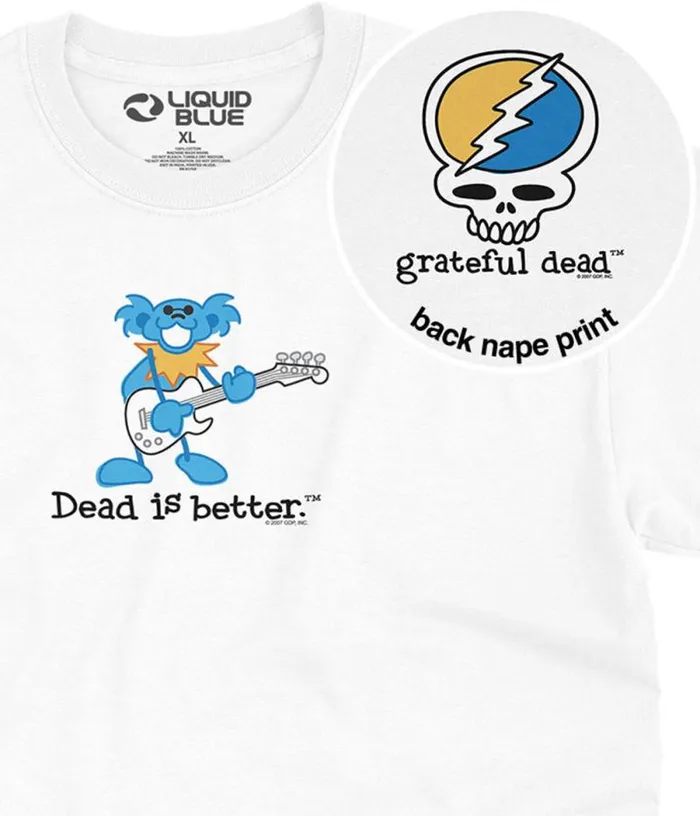 Liquid Blue TShirt Men Guitar Dead Is Better TShirt