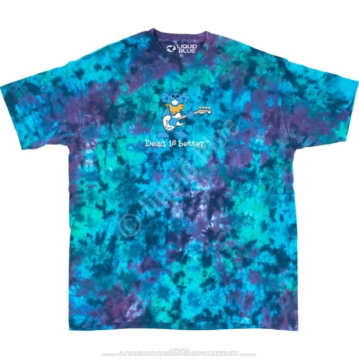 Liquid Blue TShirt Men Guitar Dead Is Better TShirt