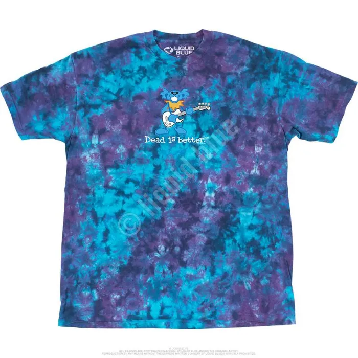 Liquid Blue TShirt Men Guitar Dead Is Better TShirt