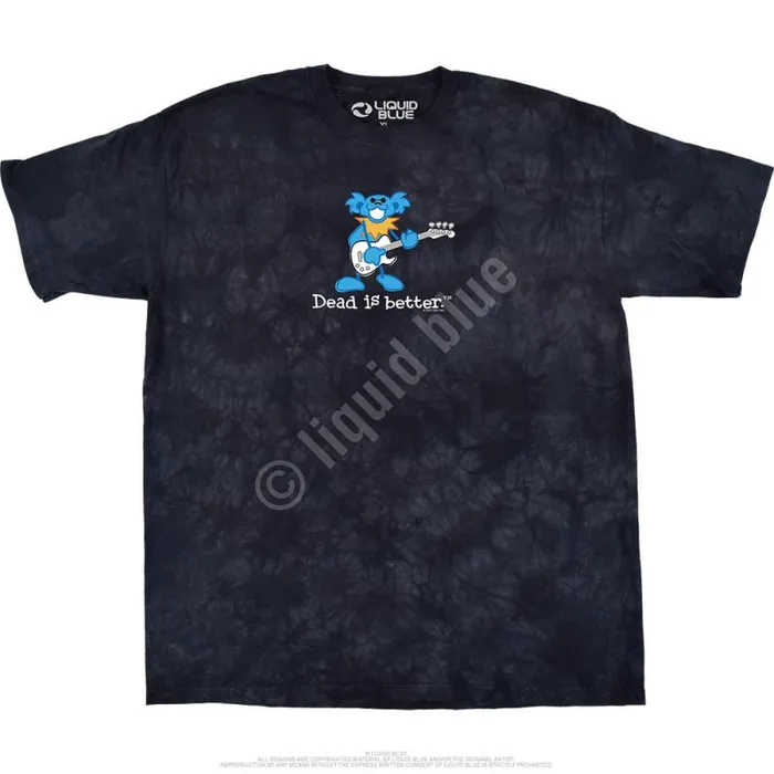 Liquid Blue TShirt Men Guitar Dead Is Better TShirt