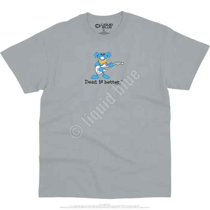 Liquid Blue TShirt Men Guitar Dead Is Better TShirt