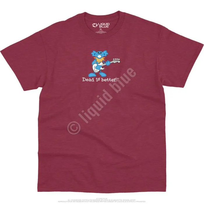 Liquid Blue TShirt Men Guitar Dead Is Better TShirt
