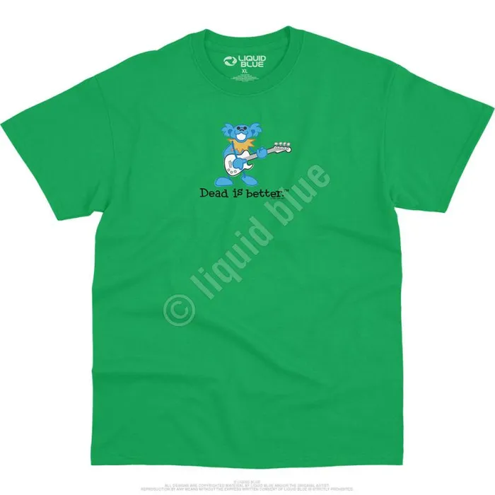 Liquid Blue TShirt Men Guitar Dead Is Better TShirt