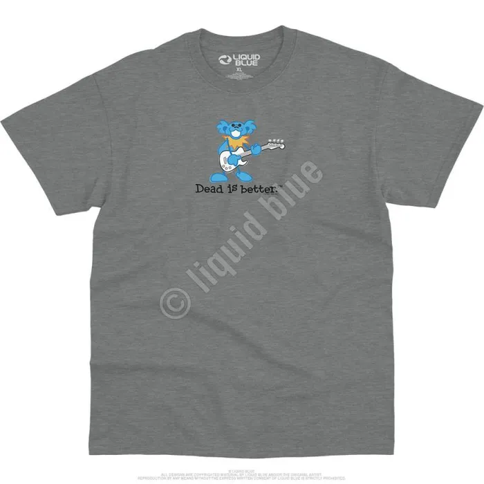 Liquid Blue TShirt Men Guitar Dead Is Better TShirt