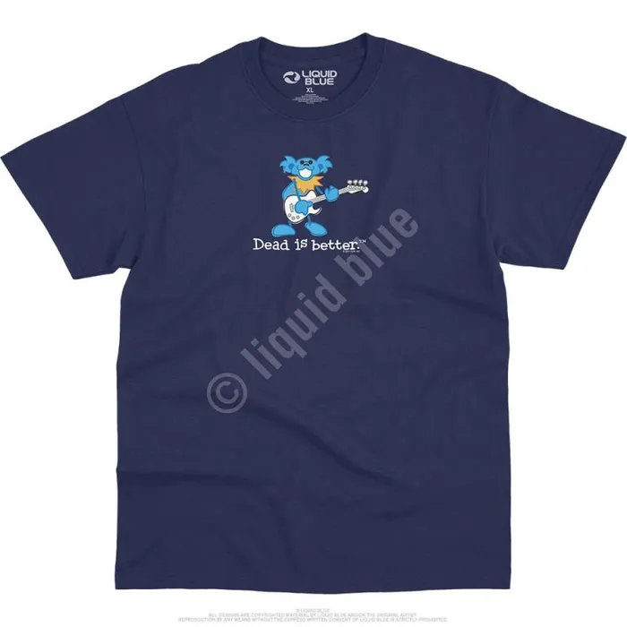 Liquid Blue TShirt Men Guitar Dead Is Better TShirt