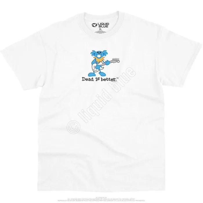 Liquid Blue TShirt Men Guitar Dead Is Better TShirt