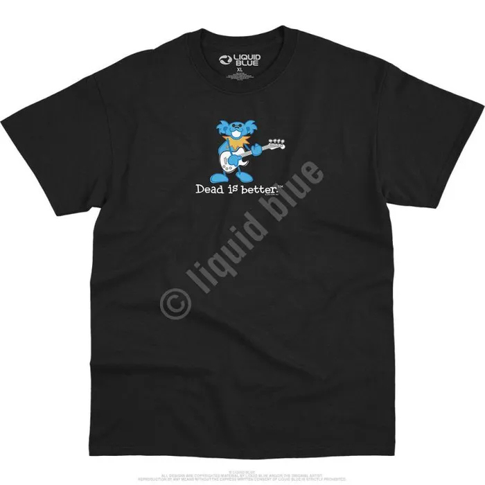 Liquid Blue TShirt Men Guitar Dead Is Better TShirt