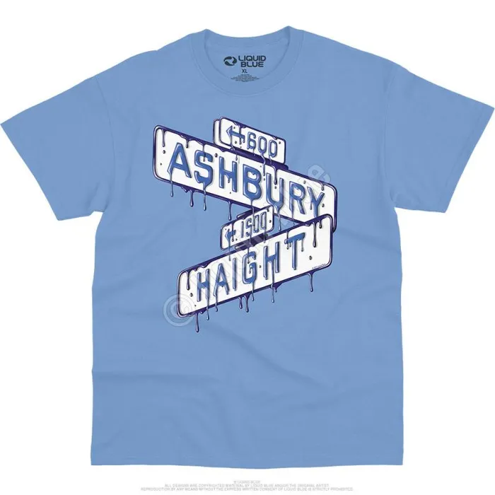 Liquid Blue TShirt Men Haight Ashbury Sign TShirt