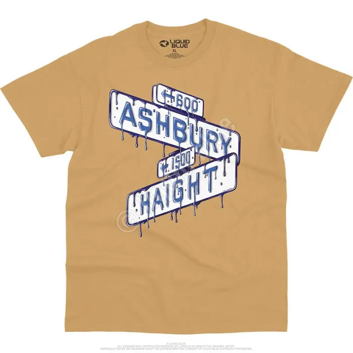 Liquid Blue TShirt Men Haight Ashbury Sign TShirt