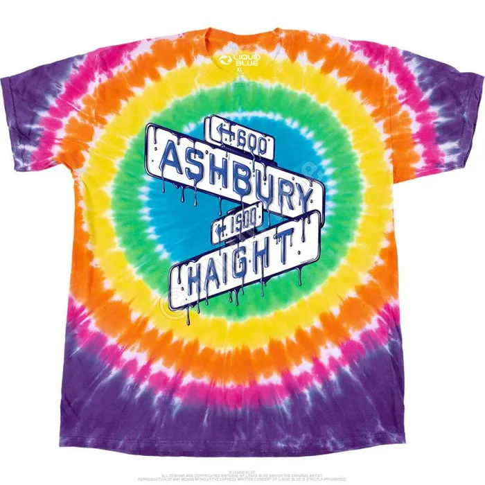 Liquid Blue TShirt Men Haight Ashbury Sign TShirt