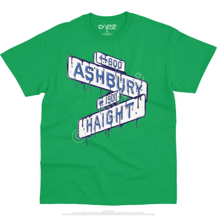 Liquid Blue TShirt Men Haight Ashbury Sign TShirt