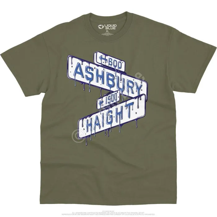Liquid Blue TShirt Men Haight Ashbury Sign TShirt