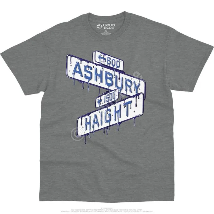 Liquid Blue TShirt Men Haight Ashbury Sign TShirt