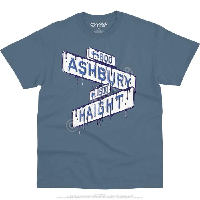 Liquid Blue TShirt Men Haight Ashbury Sign TShirt