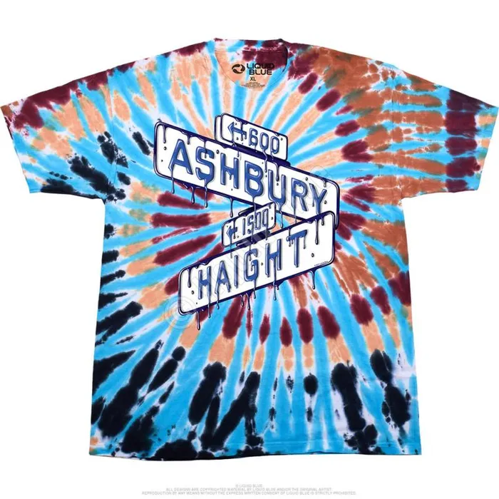 Liquid Blue TShirt Men Haight Ashbury Sign TShirt